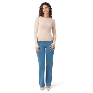 Hue Women's Game Changing Denim Straight Leg Jean