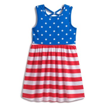 Freestyle Toddler Girls' American Flag Knit Dress