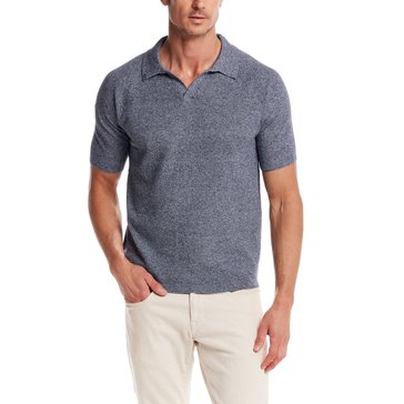Weatherproof Men's Short Sleeve Mixy Johnny Collar Sweater 