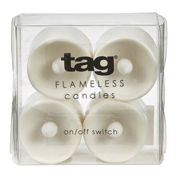 Tag LED Votives, Set of 4