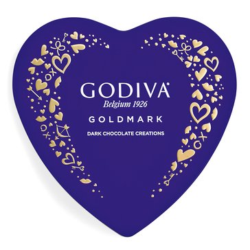 Godiva Valentine's Goldmark 14-Piece Dark Chocolate Heart Box