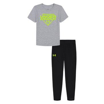 Under Armour Little Boys' Short Sleeve Homeplate Jogger Sets