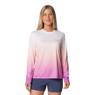 Columbia Women's PFG Super Tidal Tee PFG Fish Flow Sailfish Long Sleeve Knit