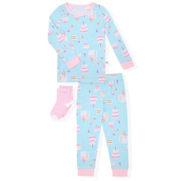 Sleep On It Toddler Girls' Cake Tight Fit Sleep Set 2-Piece 