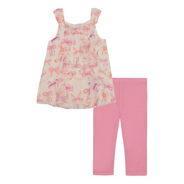 Kids Headquarters Little Girls' Printed Georgette Legging Sets