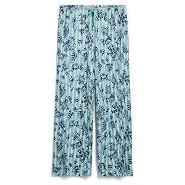 Yarn & Sea Women's Striped Floral Wide Leg Sleep Pants