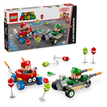 LEGO Super Mario Mario Kart Baby Mario vs. Baby Luigi Building Set (72034)