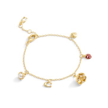 Coach Floral Mini Charm Bracelet