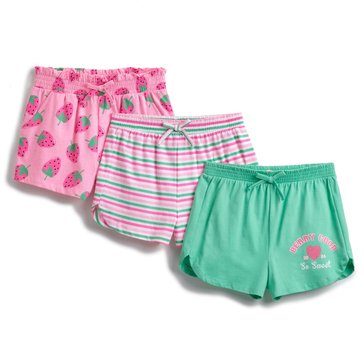 Freestyle Little Girls' 3-Pack Berry Good Knit Shorts