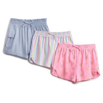 Freestyle Big Girls' 3-Pack Hello Summer Knit Shorts