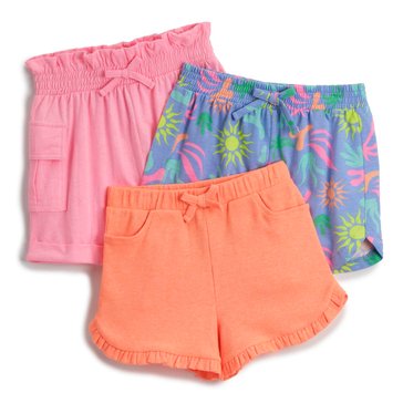 Freestyle Big Girls' 3-Pack Sunshine Knit Shorts