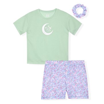 Sleep On It Big Girls' Floral Sleep Short Set 2-Piece 