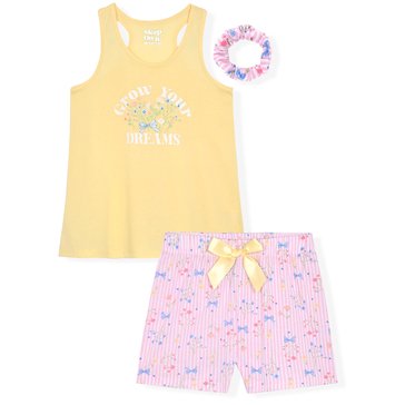 Sleep On It Big Girls' Flower Tank Sleep Short Set 2-Piece 