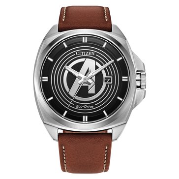 Citizen Men's Eco-Drive Marvel Classic Avengers Legacy Leather Strap Watch