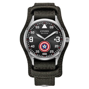Citizen Men's Eco-Drive Marvel Captain America Forever Cordura Strap Watch