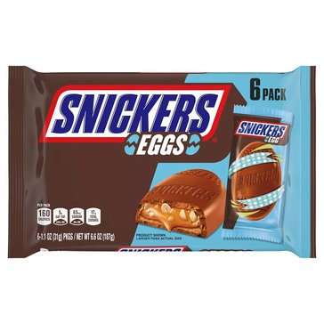 Snickers Easter Original Egg Chocolates, 6-Pack