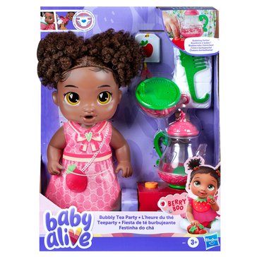 Baby Alive Bubbly Tea Party Black Hair Berry Baby Doll