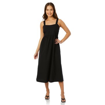 Yarn & Sea Women's Square Neck Poplin Strap Dress