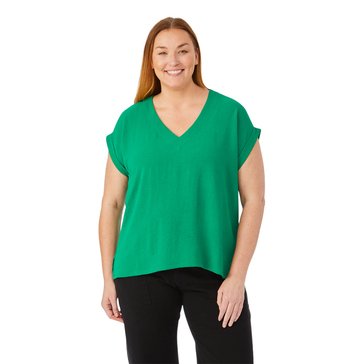 Yarn & Sea Women's V-Neck Air Flow Relaxed Tee