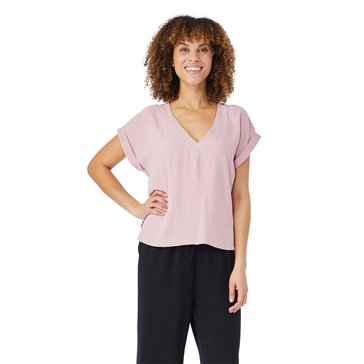 Yarn & Sea Women's V-Neck Air Flow Relaxed Tee