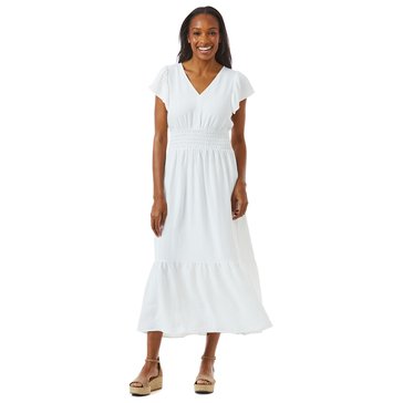 Yarn & Sea Women's Flutter Sleeve Air Flow Dress