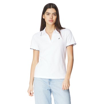 Nautica Women's Scalloped Polo