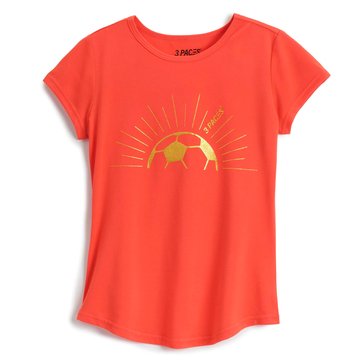 3 Paces Big Girls' Soccer Sun Graphic Tee