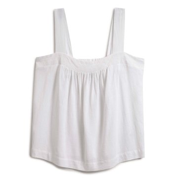 Yarn & Sea Women's Linen Strap With Embroidery Top (Plus Size)