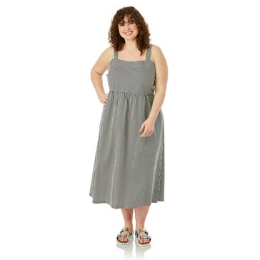 Yarn & Sea Women's Square Neck Poplin Strap Dress  (Plus Size)