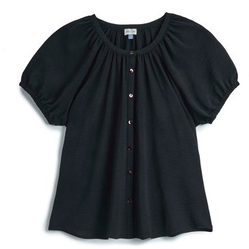 Yarn & Sea Women's Air Flow Button Front Top (Plus Size)
