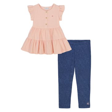 Calvin Klein Toddler Girls' Tiered Tunic Legging Set