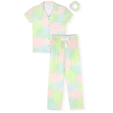 Sleep On It Big Girls' Foil Coat Sleep Set 2-Piece 