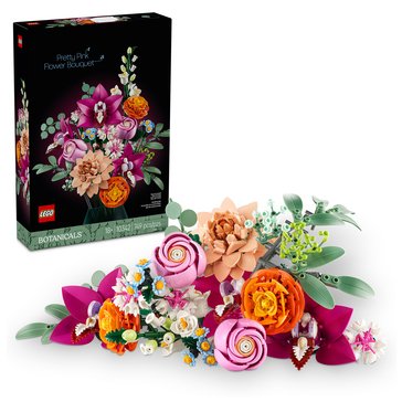 LEGO Botanical Collection Pretty Pink Flower Bouquet Floral Decor Building Set (10342)