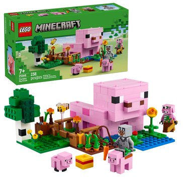 LEGO Minecraft The Baby Pig House Gamer Building Set (21268)