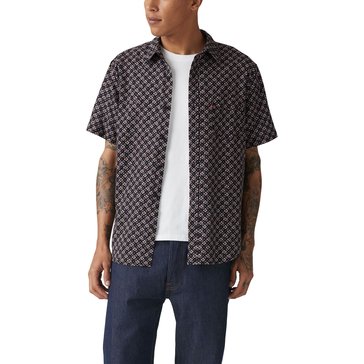 Levi's Men's Short Sleeve Quinn Geo Classic One Pocket Shirt 