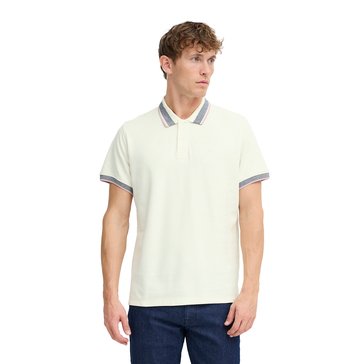 Blend Men's Striped Collar Polo 