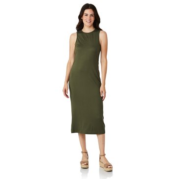 Yarn & Sea Women's Solid Tank Midi Dress