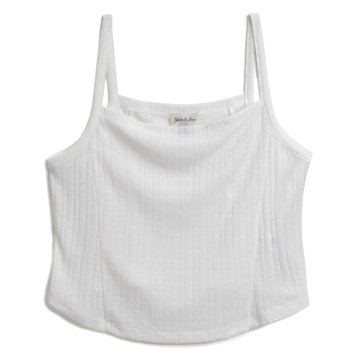 Yarn & Sea Women's Pointelle Square Neck Tank