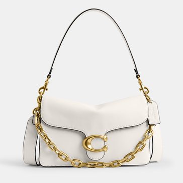 COACH Smooth Leather Chain Tabby Shoulder Bag with Chain