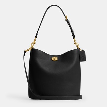 COACH Polished Pebble Leather Willow Soft Bucket Bag