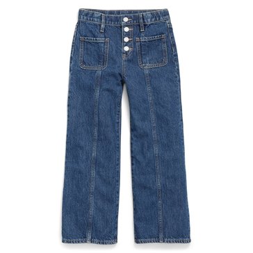 Old Navy Big Girls' Seamed Baggy Wide Leg Jeans
