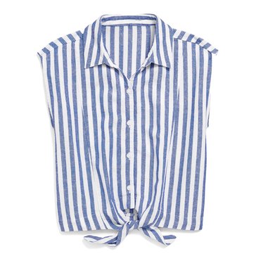 Old Navy Big Girls' Button Tie Front Stripe Shirt