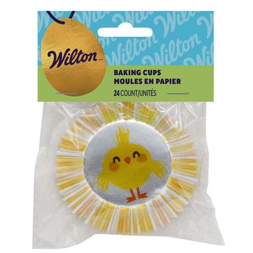 Wilton Foil Chick Standard Baking Cups, 24-Count