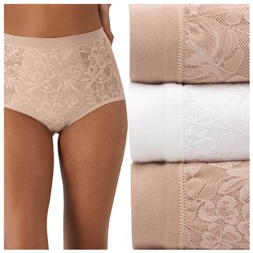 Bali Women's Breathe Hi-Waist Brief, 3- Pack
