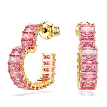 Swarovski Matrix Heart Hoop Earrings