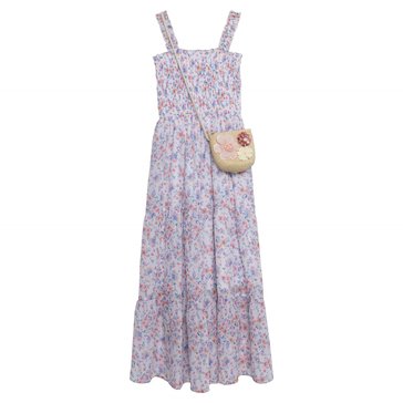 Speechless Big Girls' Floral Smocked Bodice Maxi Dress