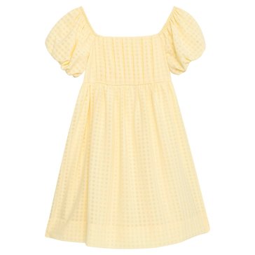 Speechless Big Girls' Square Neck Bubble Sleeve Knee Length Dress