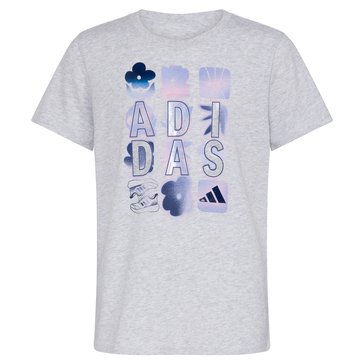 Adidas Big Girls' Floral Sports Icon Graphic Tee