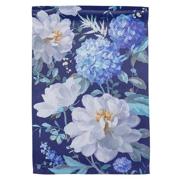 Evergreen Spring Morning Blooms Suede Garden Flag