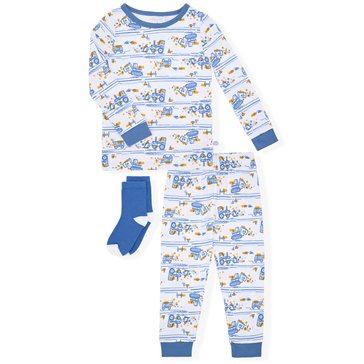 Sleep On It Toddler Boys' Truck Tight Fit Pajama Set 3-Piece